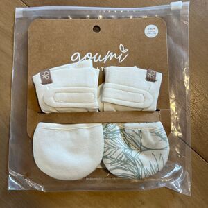 NWT Goumi Kids Baby Mitts Set Cloud & Coastal SZ 3-6 mo Bamboo Organic Stay On